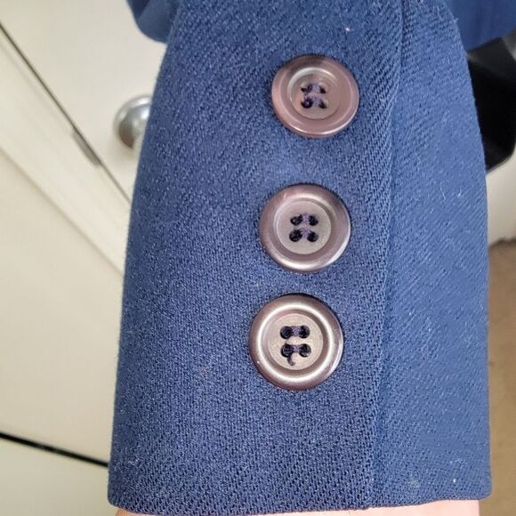 Pendleton Vintage 70s virgin wool navy blue blazer jacket size 14 - Picture 4 of 6